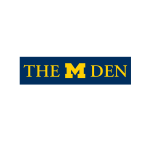 The M DEN : LogoFit University of Michigan Highlands Pom Pom Cuffed Knit Hat